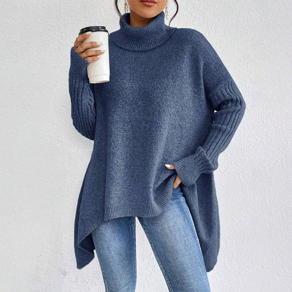 Irregular Turtleneck Sweater