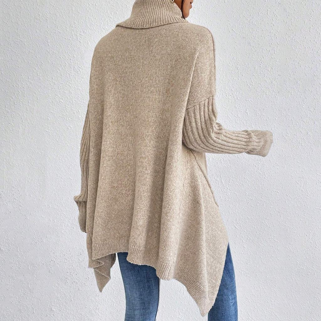 Irregular Turtleneck Sweater